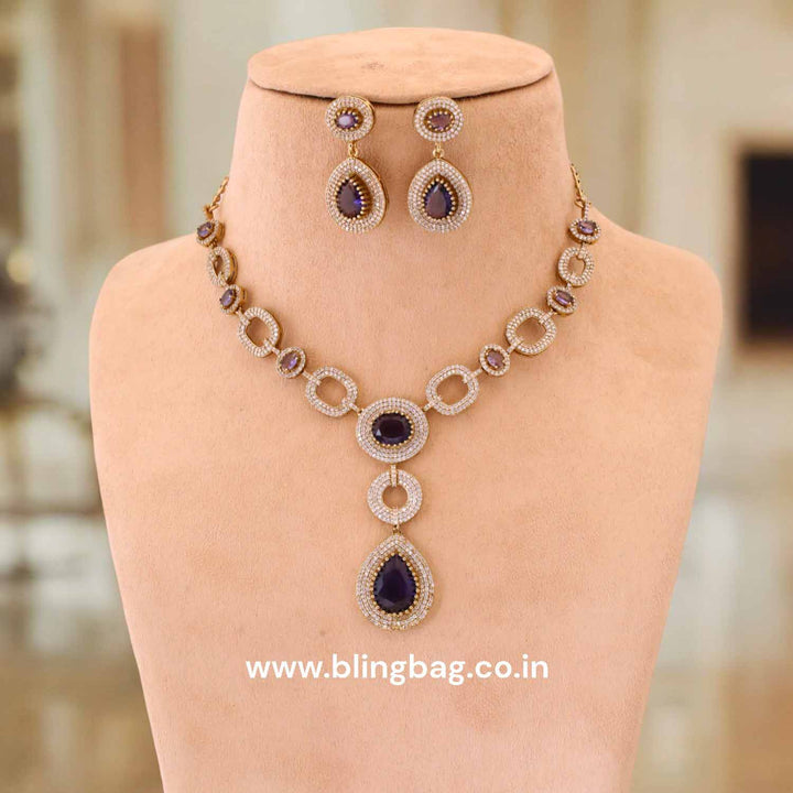 Purple Christa Victorian Jewellery Set - New Arrival