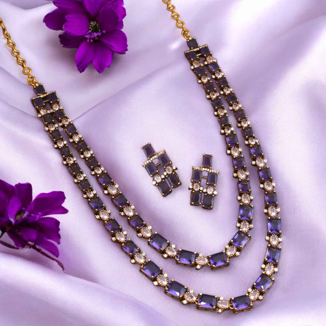 Purple Claitte Victorian Jewellery Set- New Arrival – Bling Bag