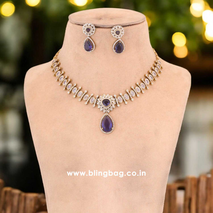 Purple Clamen Victorian Jewellery Set- New Arrival
