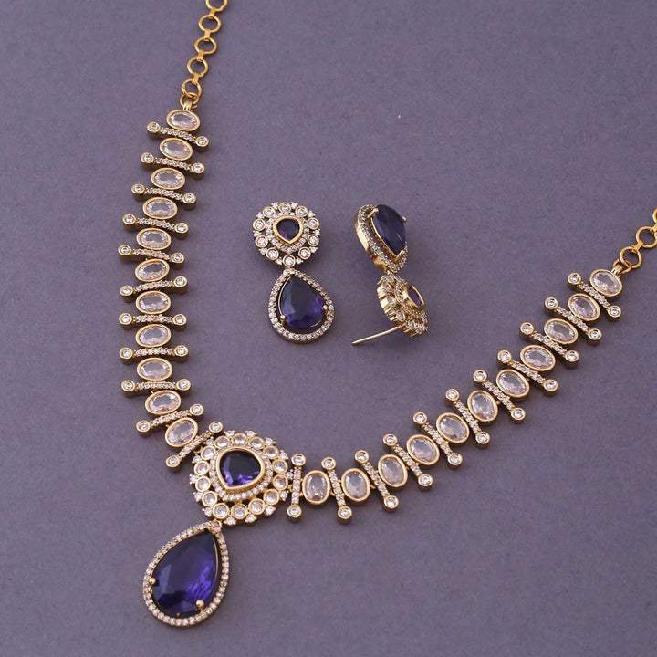 Purple Clamen Victorian Jewellery Set- New Arrival