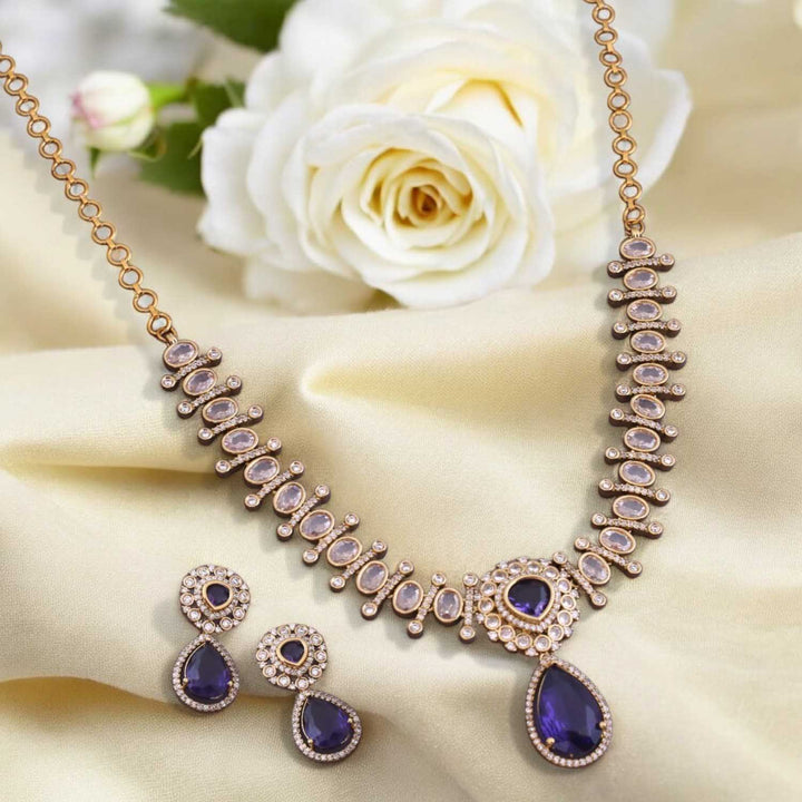 Purple Clamen Victorian Jewellery Set- New Arrival