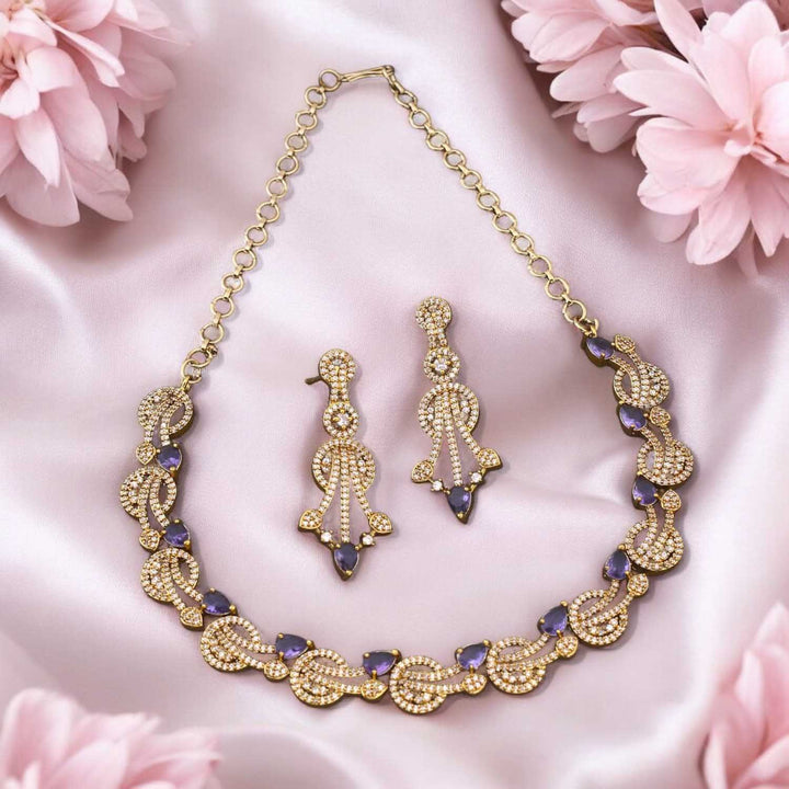 Purple Clare Victorian Jewellery Set - New Arrival