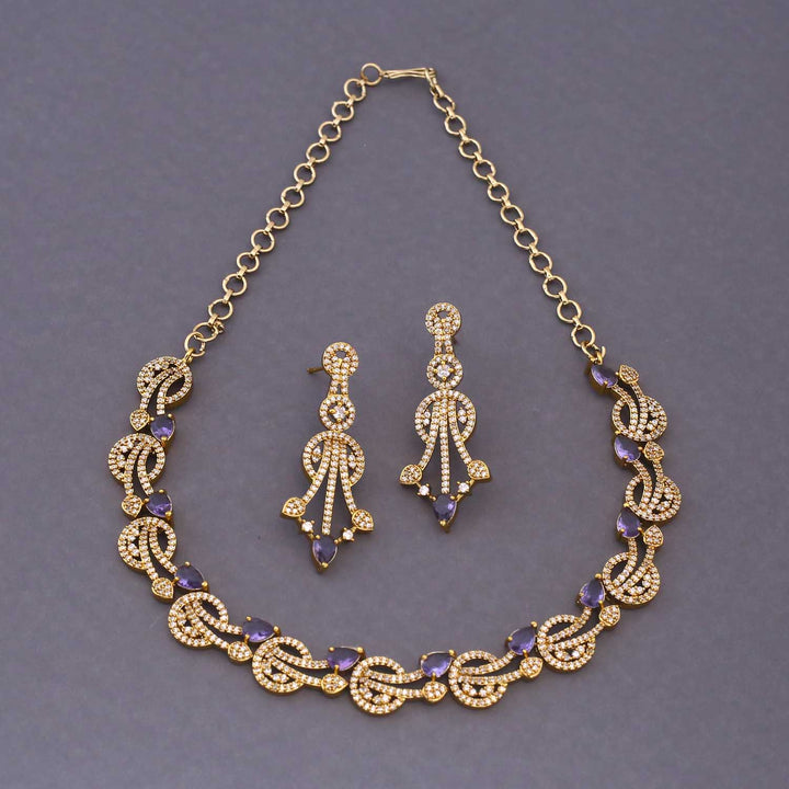 Purple Clare Victorian Jewellery Set - New Arrival