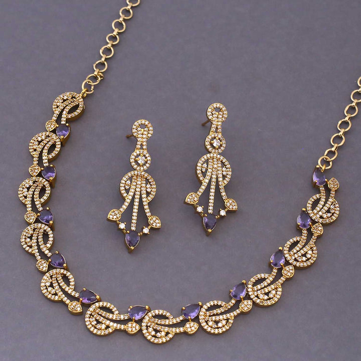 Purple Clare Victorian Jewellery Set - New Arrival
