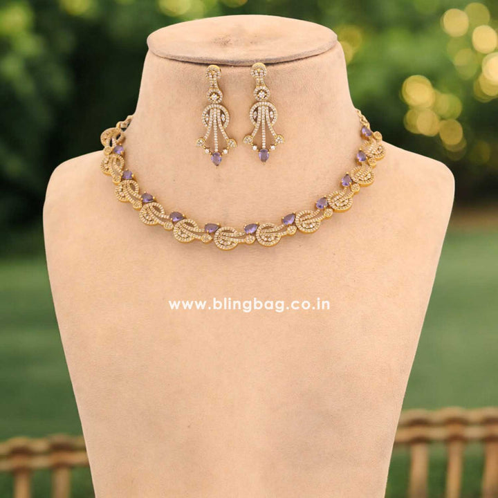 Purple Clare Victorian Jewellery Set - New Arrival