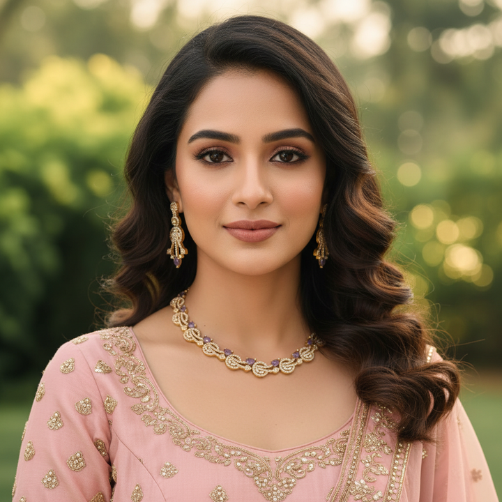 Purple Clare Victorian Jewellery Set - New Arrival