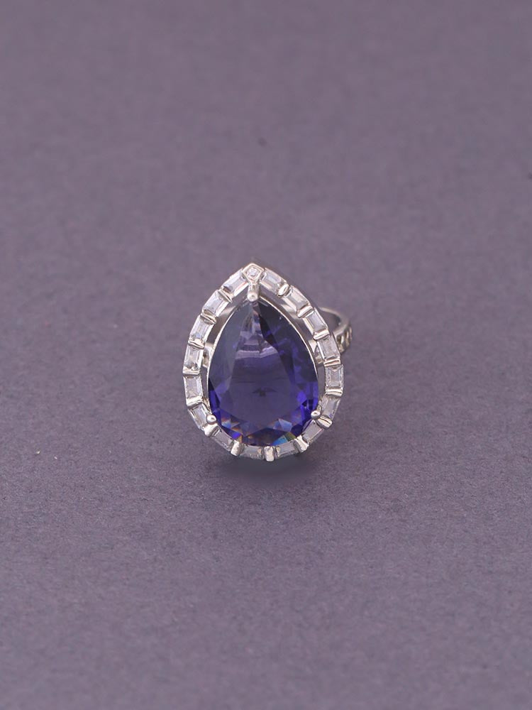 Purple Dafni Adjustable Ring