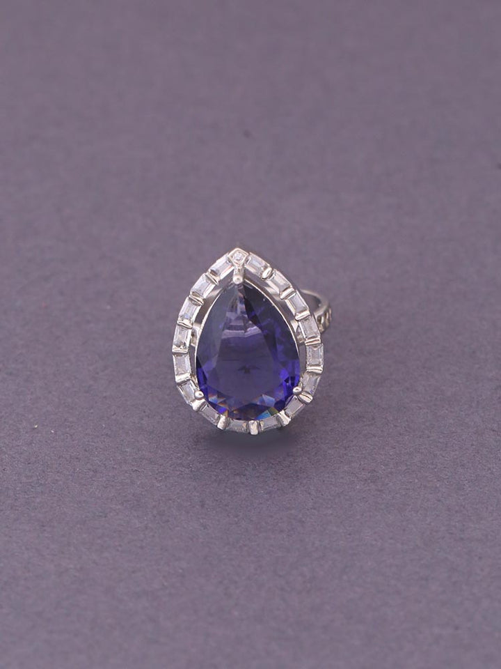 Purple Dafni Adjustable Ring