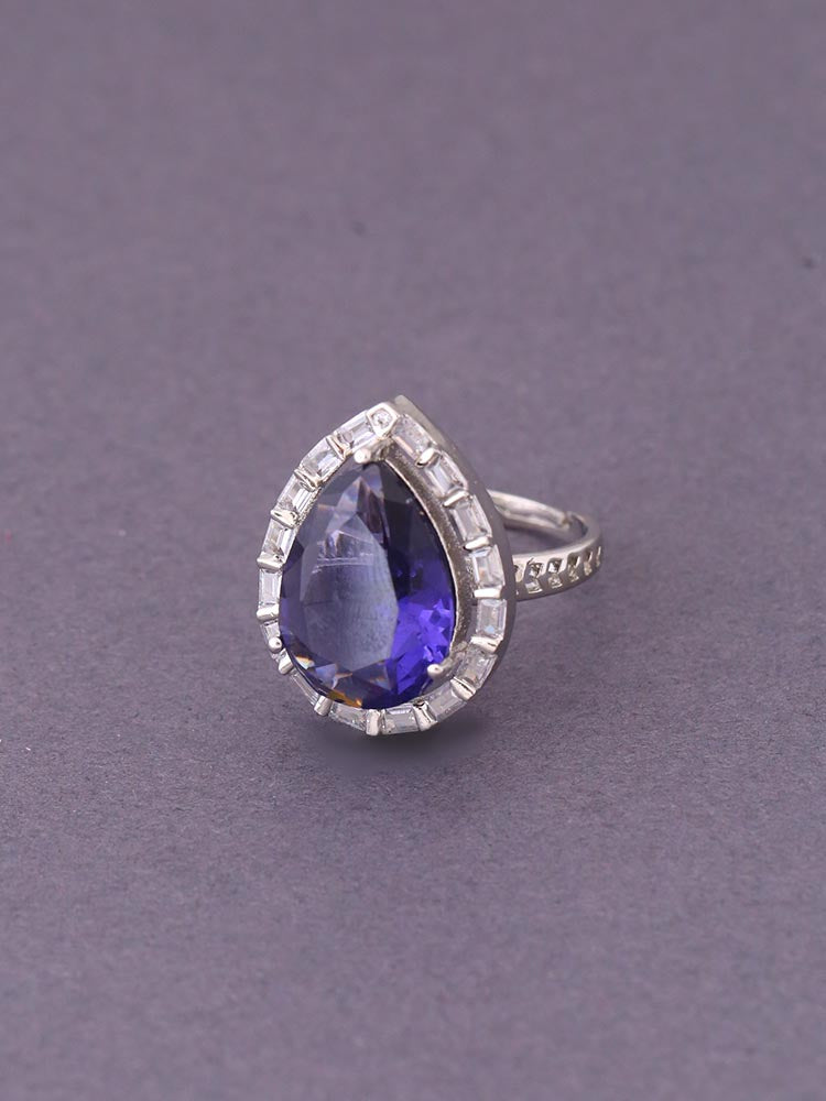 Purple Dafni Adjustable Ring