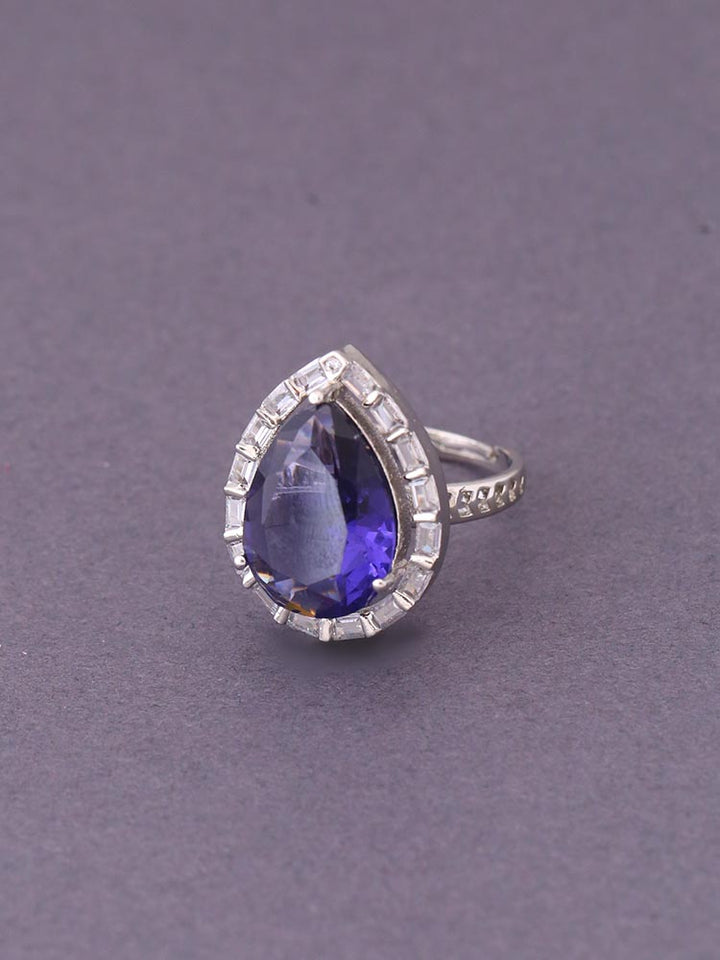 Purple Dafni Adjustable Ring