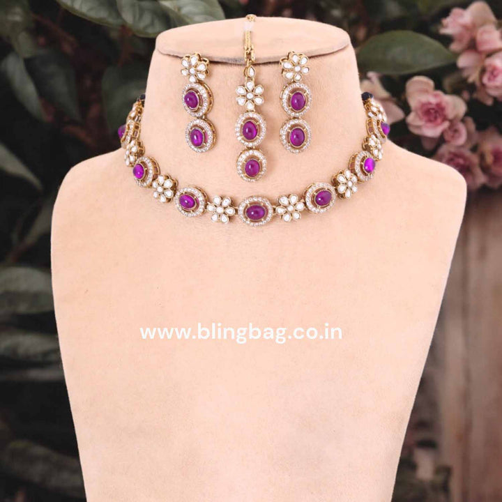 Purple Darina Victorian Jewellery Set- New Arrival