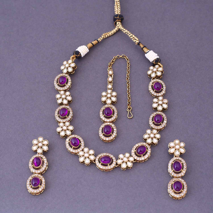 Purple Darina Victorian Jewellery Set- New Arrival