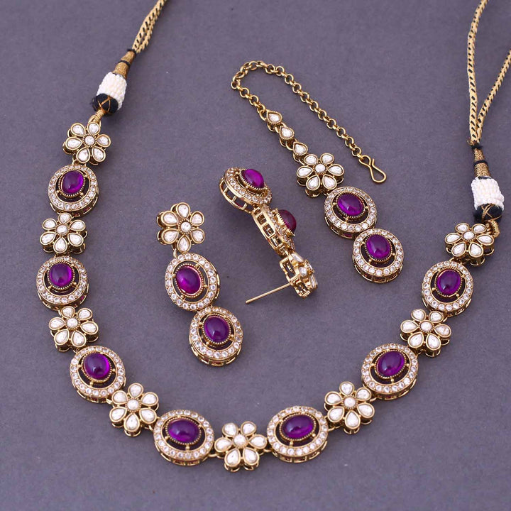 Purple Darina Victorian Jewellery Set- New Arrival