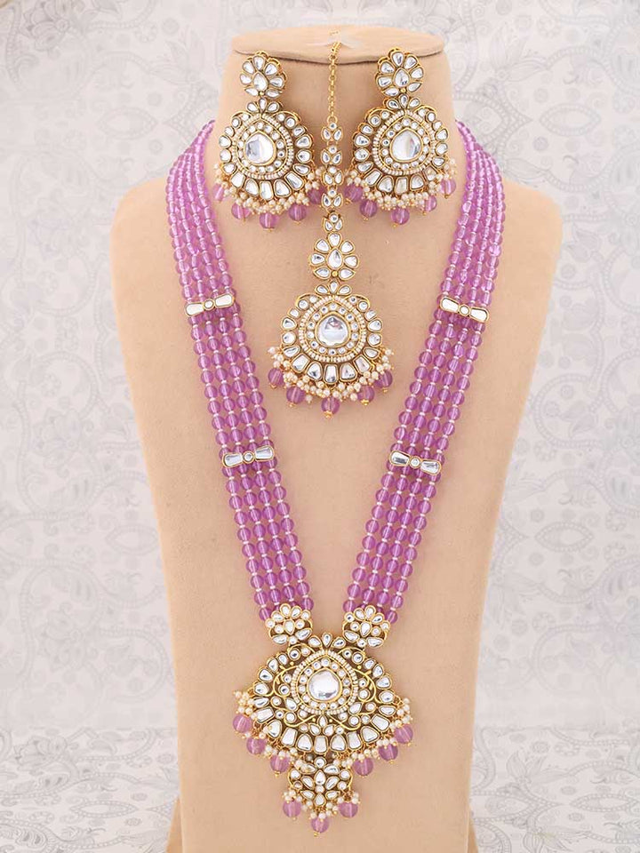 Purple Daruka Jewellery Set