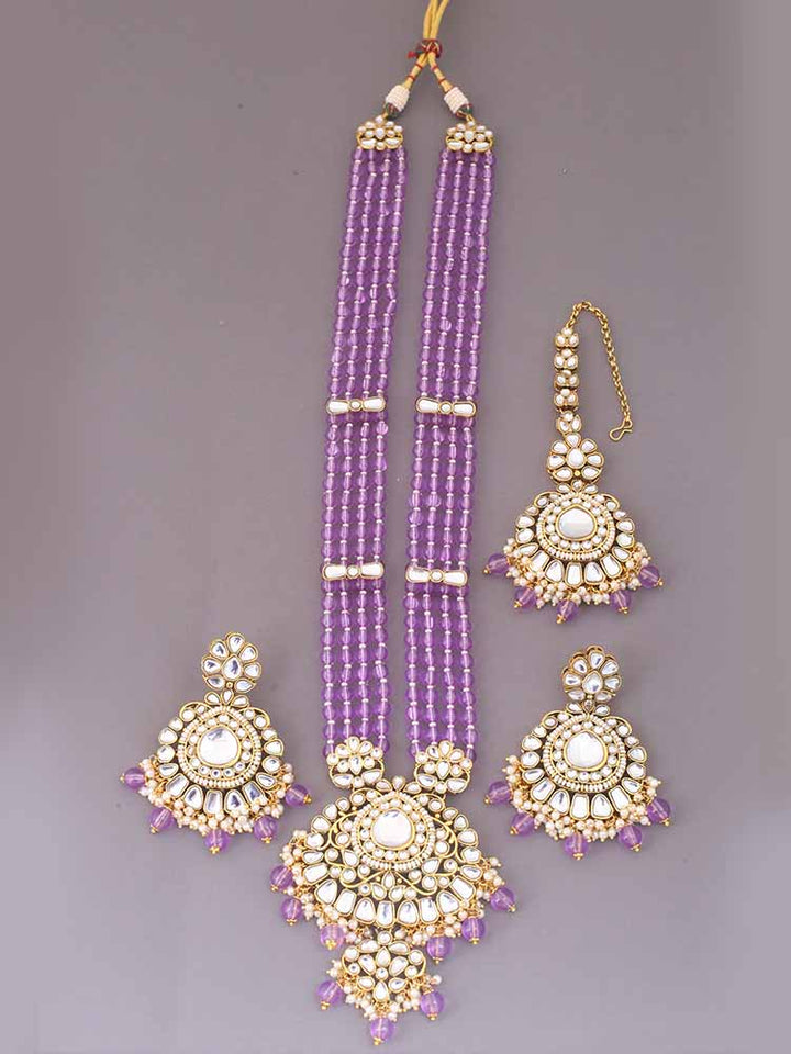 Purple Daruka Jewellery Set