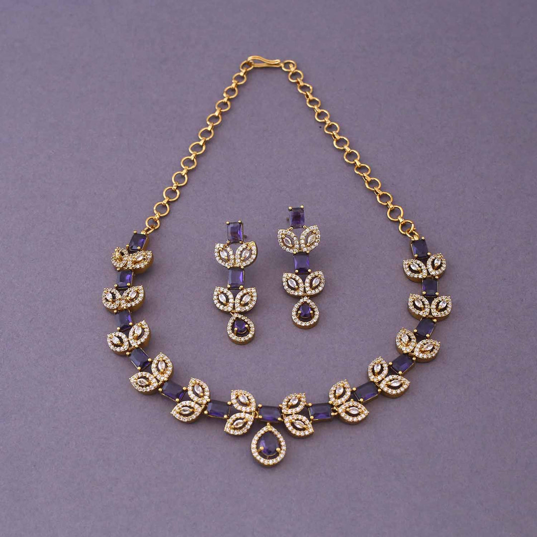 Purple Delina Victorian Jewellery Set- New Arrival