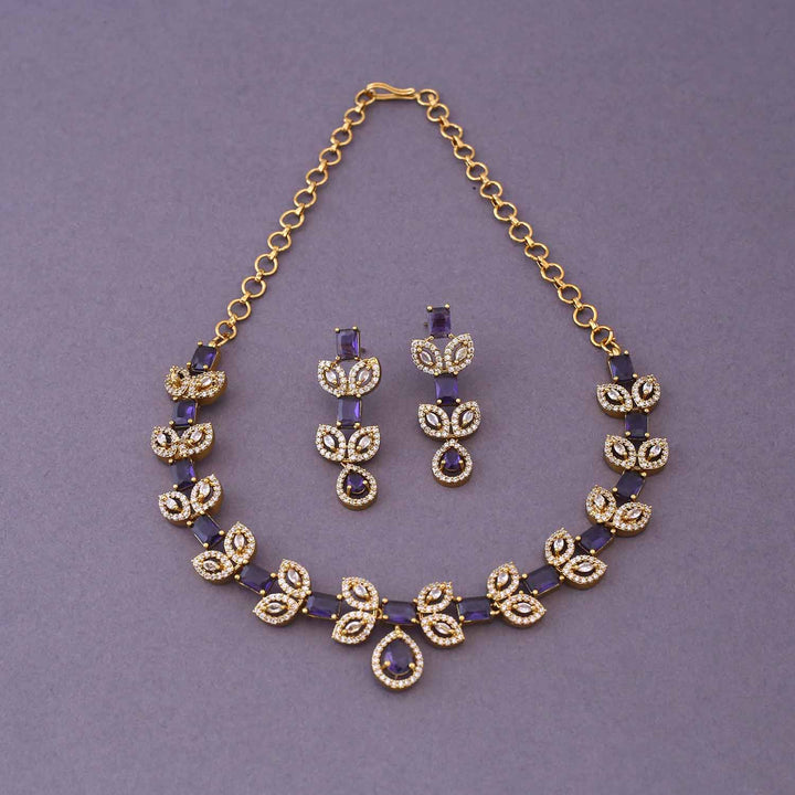 Purple Delina Victorian Jewellery Set- New Arrival