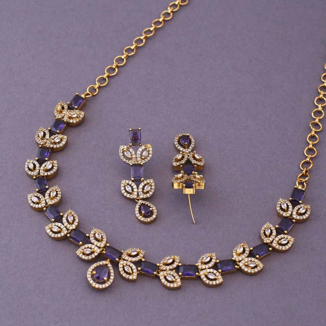 Purple Delina Victorian Jewellery Set- New Arrival
