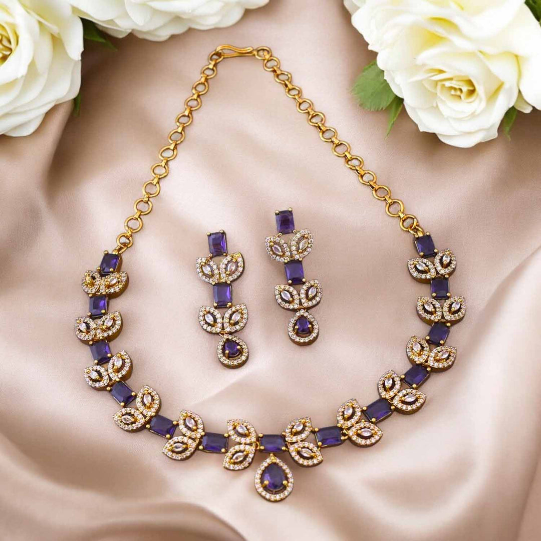 Purple Delina Victorian Jewellery Set- New Arrival