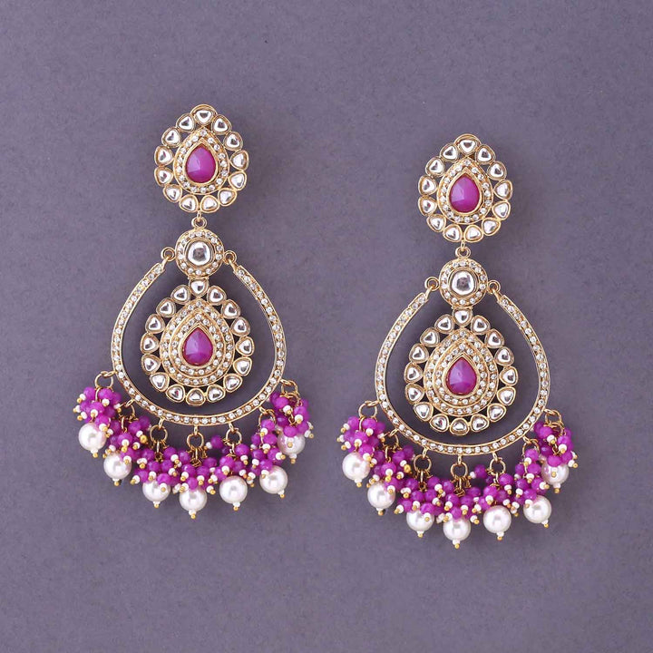 Purple Dima Chandbalis