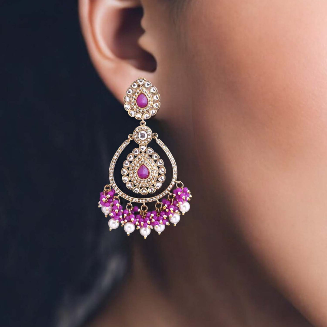 Purple Dima Chandbalis