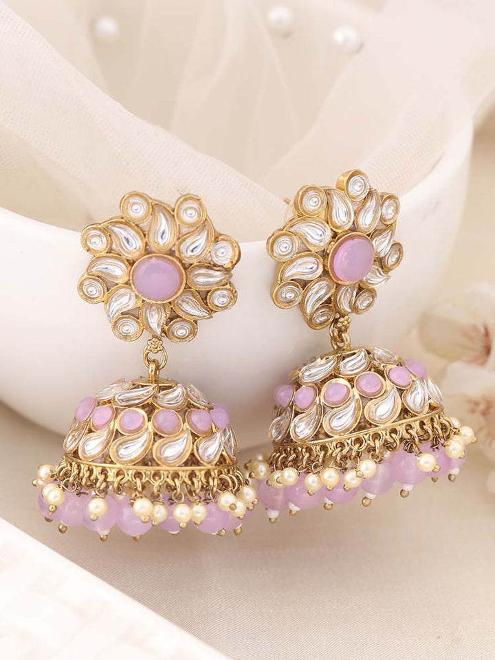 Purple Dokai Jhumkis
