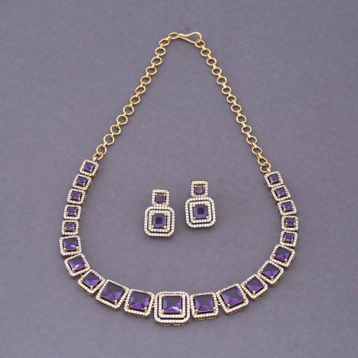 Purple Earl Victorian Jewellery Set - New Arrival