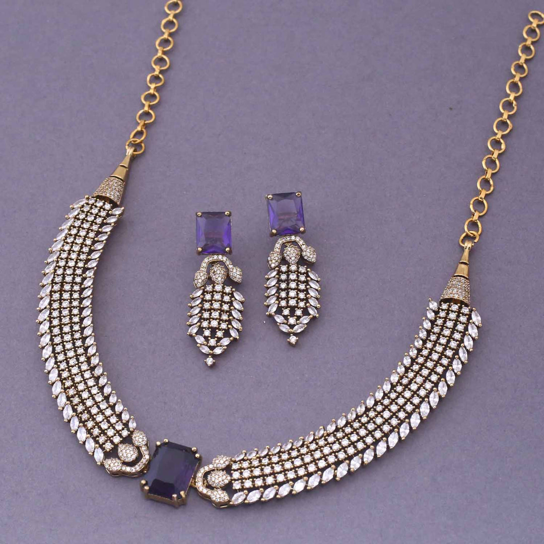 Purple Edita Victorian Jewellery Set - New Arrival