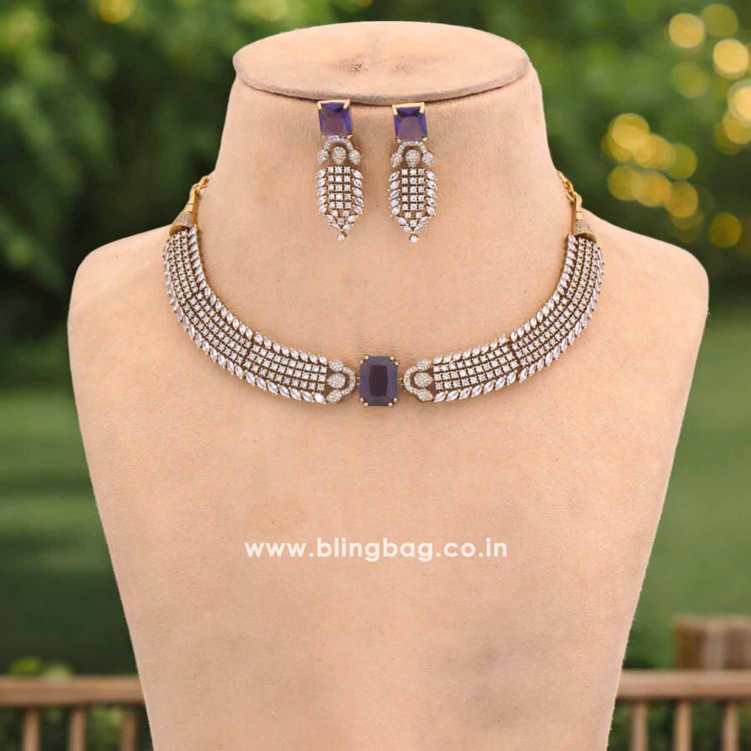 Purple Edita Victorian Jewellery Set - New Arrival