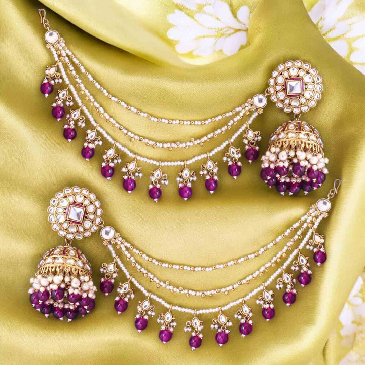 Purple Ekshita Sahara Jhumkis