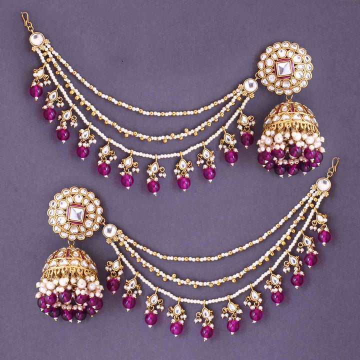 Purple Ekshita Sahara Jhumkis