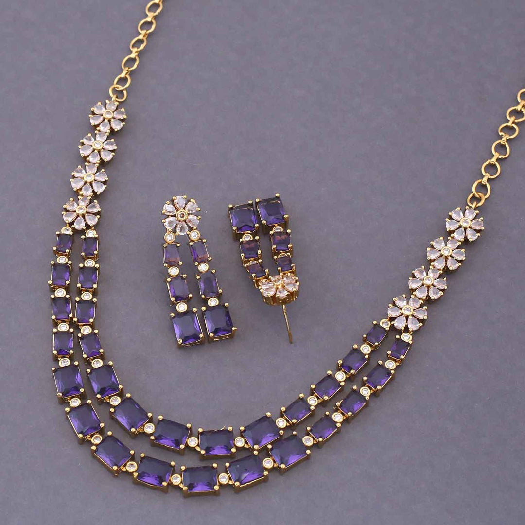 Purple Elarose Victorian Jewellery Set - New Arrival