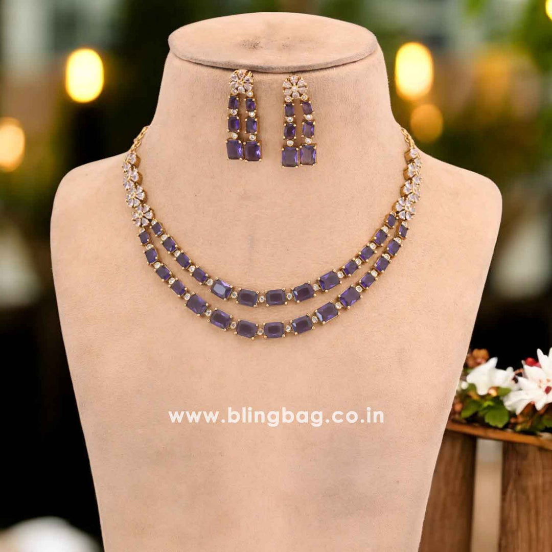 Purple Elarose Victorian Jewellery Set - New Arrival