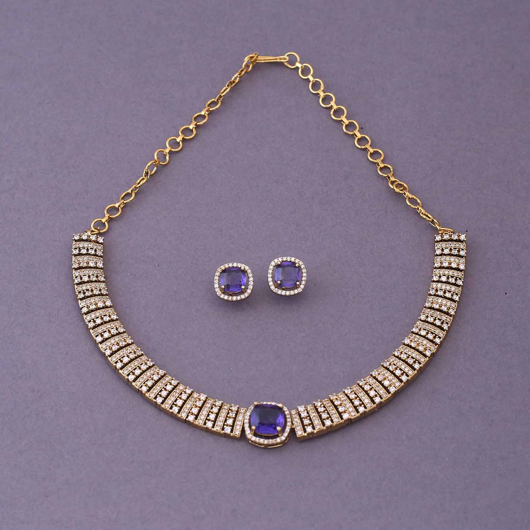 Purple Elien Hasli Victorian Jewellery Set- New Arrival