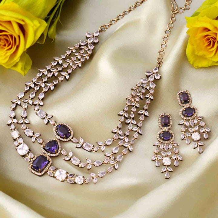 Purple Elora Victorian Jewellery Set- New Arrival