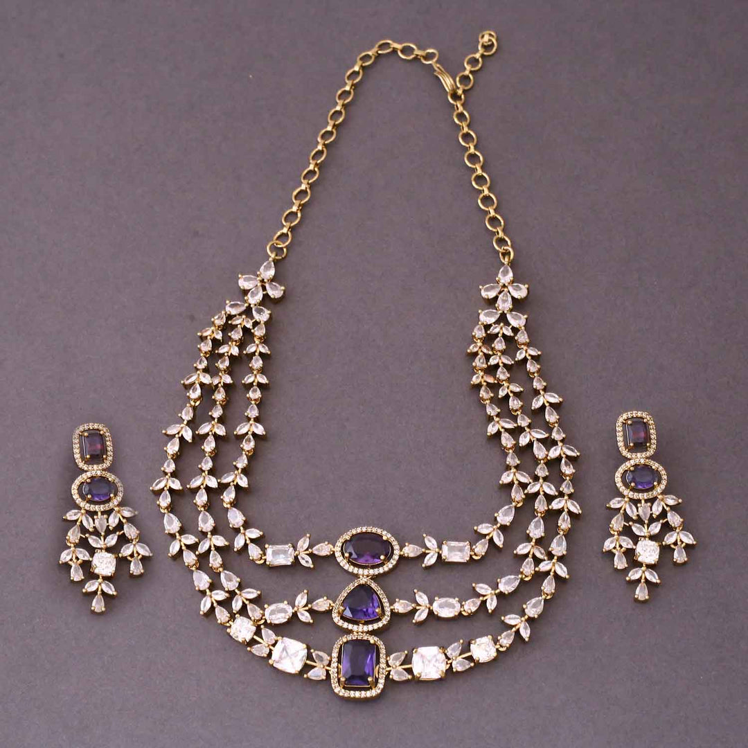 Purple Elora Victorian Jewellery Set- New Arrival