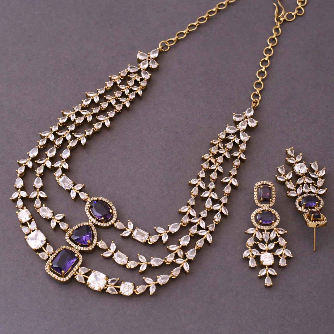 Purple Elora Victorian Jewellery Set- New Arrival