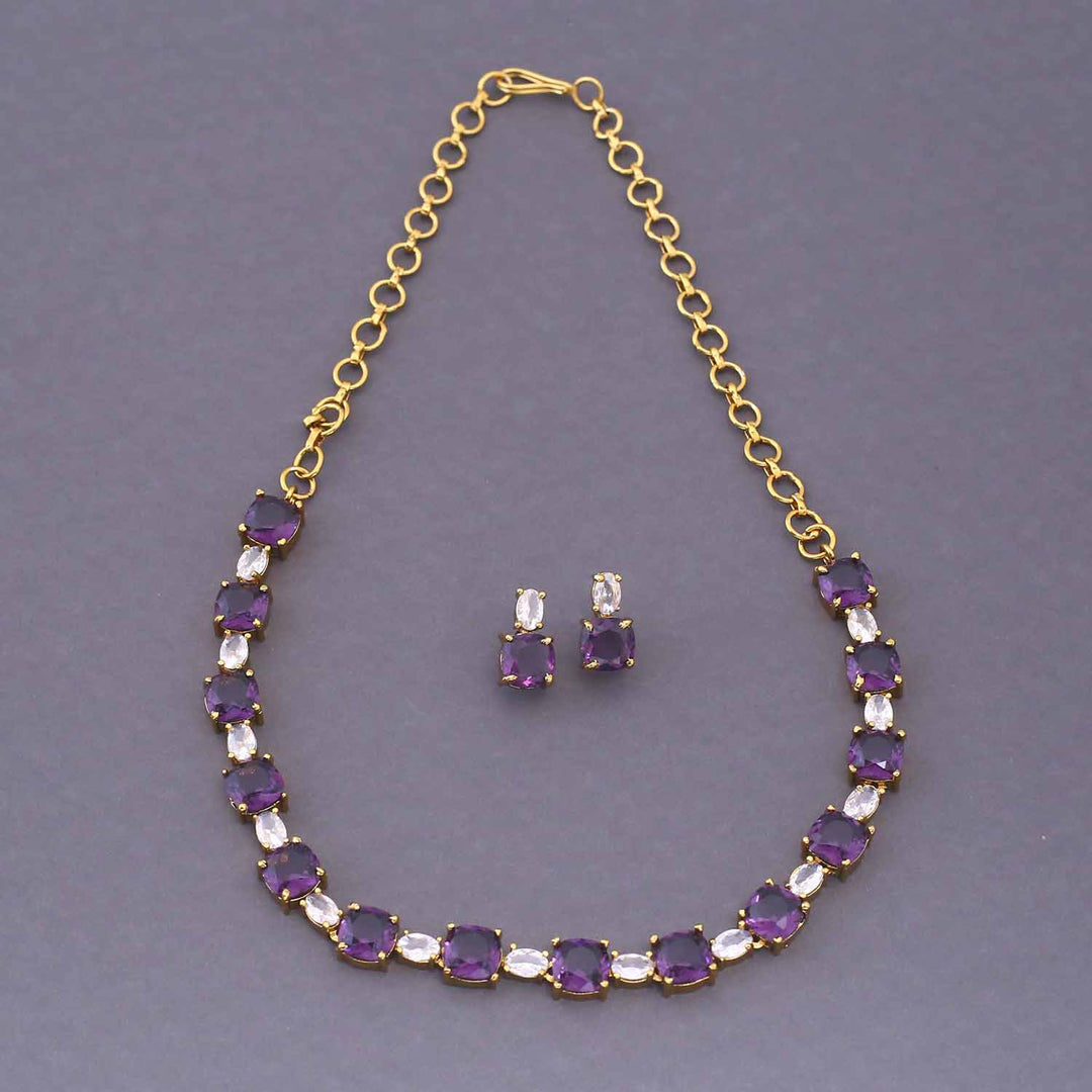 Purple Elvaira Victorian Jewellery Set - New Arrival