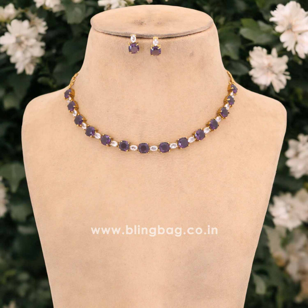 Purple Elvaira Victorian Jewellery Set - New Arrival