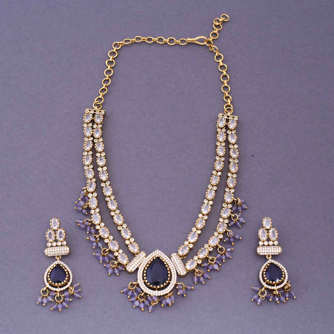 Purple Emecy Victorian Jewellery Set - New Arrival