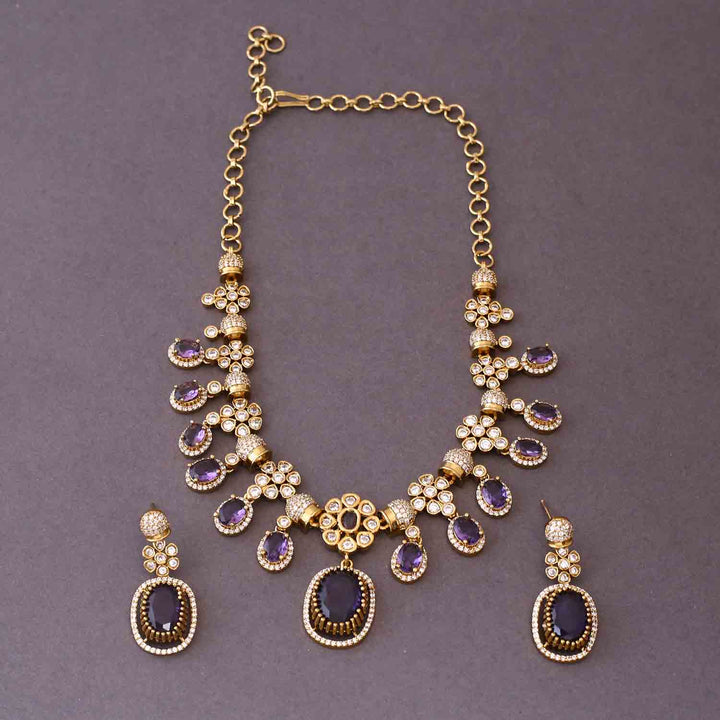 Purple Emily Victorian Jewellery Set - New Arrival