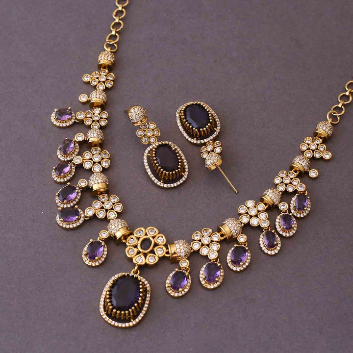 Purple Emily Victorian Jewellery Set - New Arrival