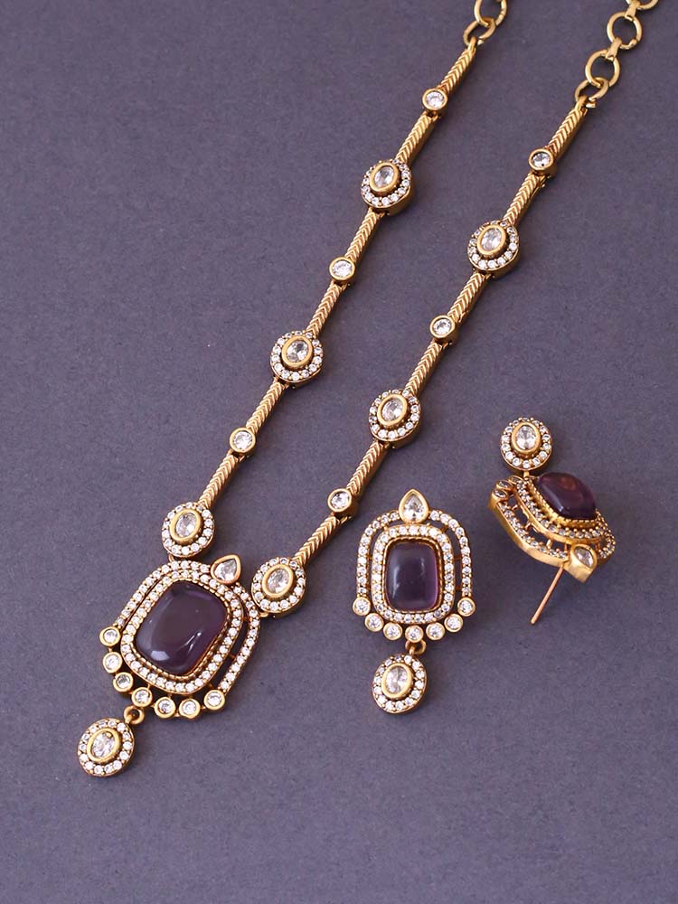 Purple Erna Victorian Jewellery Set - New Arrival