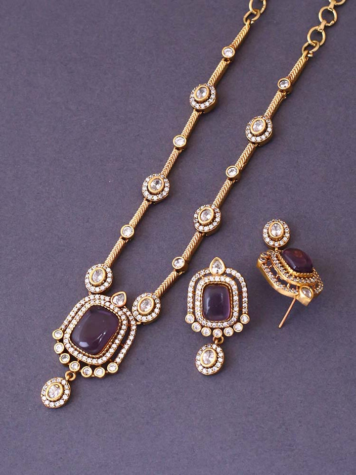 Purple Erna Victorian Jewellery Set - New Arrival