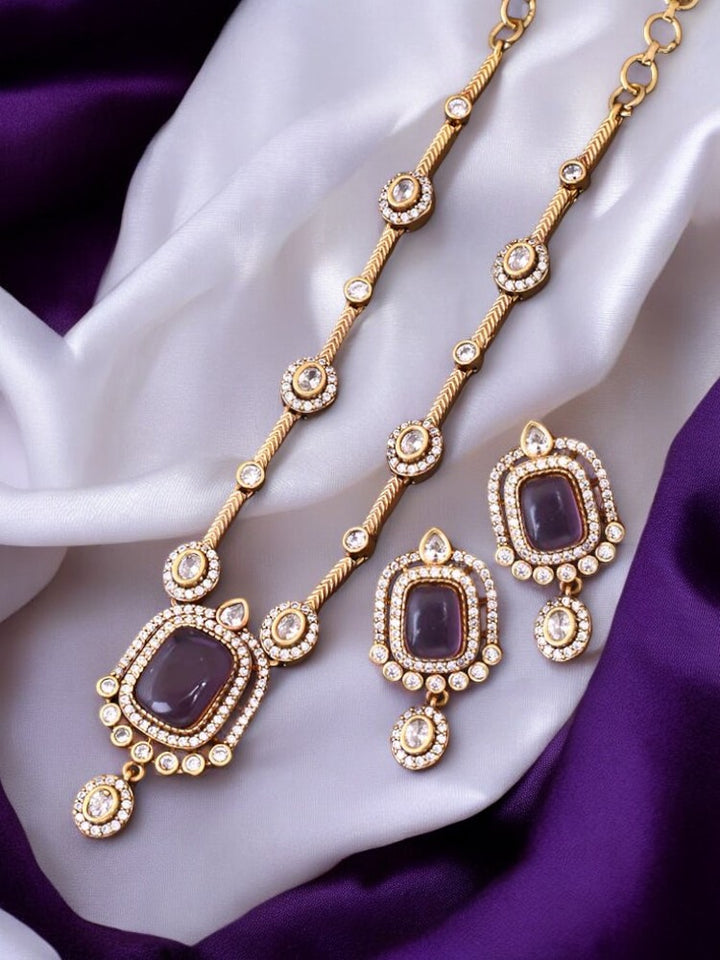 Purple Erna Victorian Jewellery Set - New Arrival