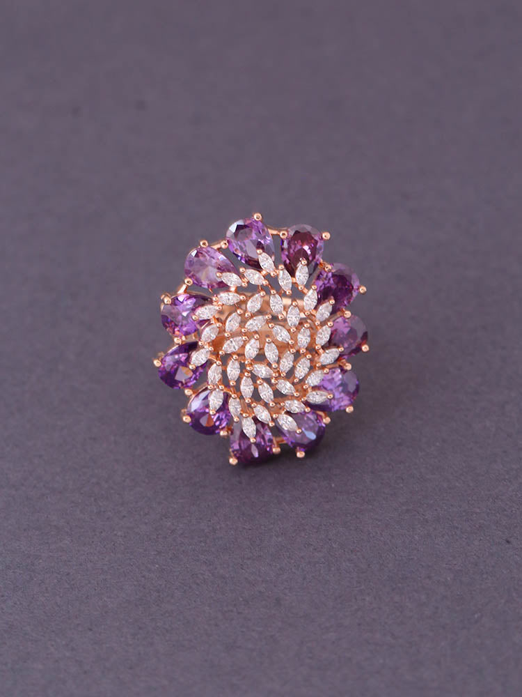 Purple Evangelia Adjustable Ring