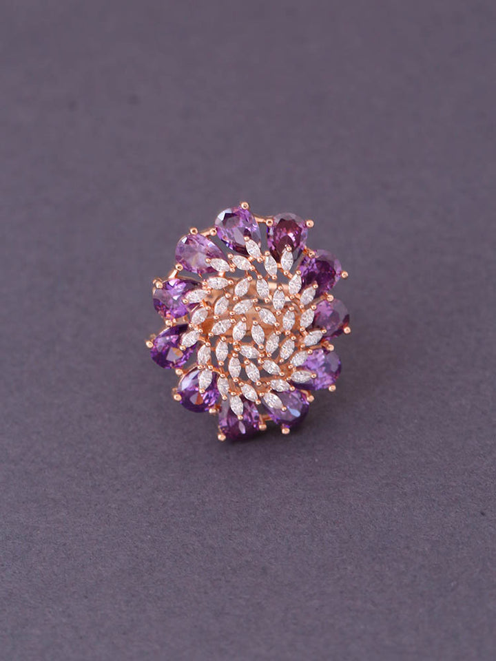Purple Evangelia Adjustable Ring