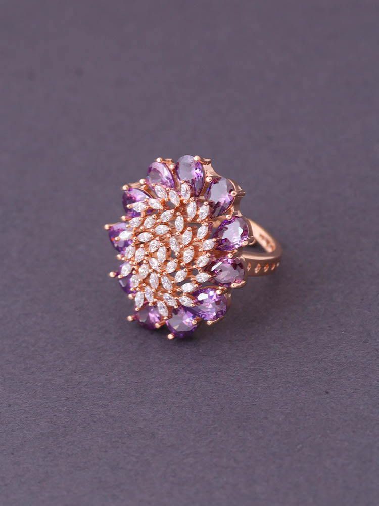 Purple Evangelia Adjustable Ring