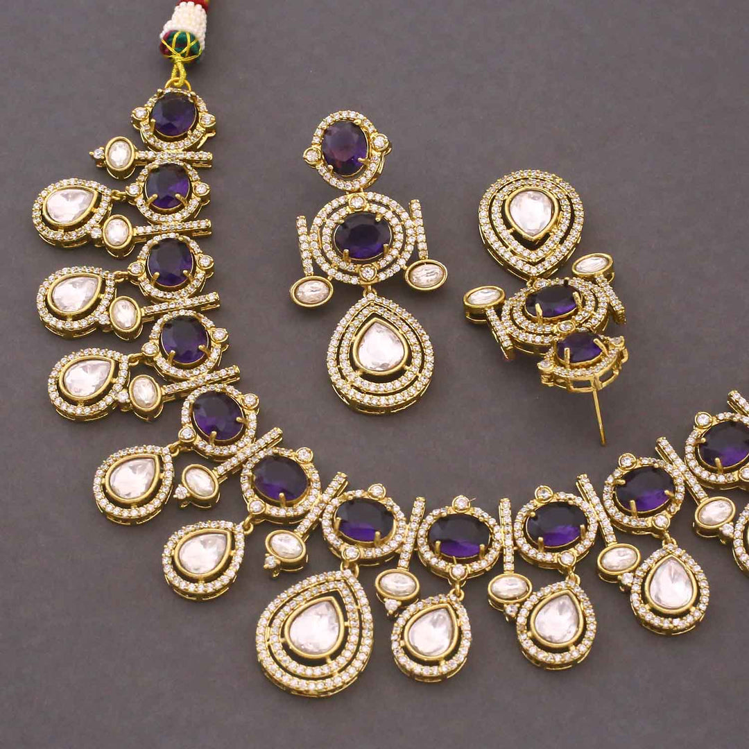 Purple Evelisse Victorian Jewellery Set - New Arrival