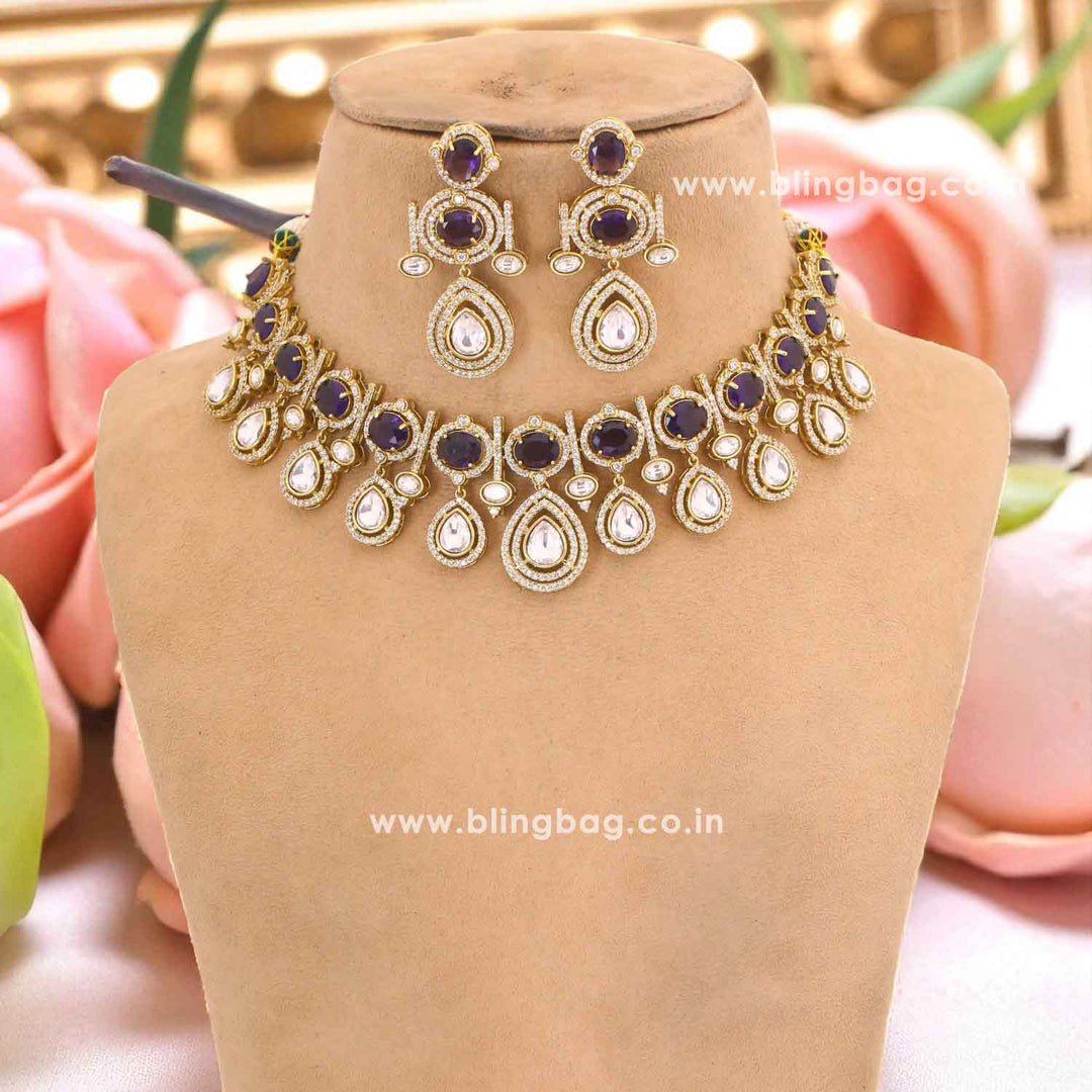 Purple Evelisse Victorian Jewellery Set - New Arrival